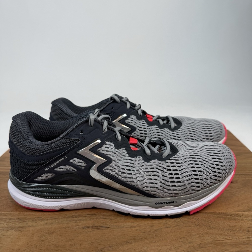 New NIB Womens 361 Degrees Sensation 3 Gray Athletic Running Sneakers Size 9.5